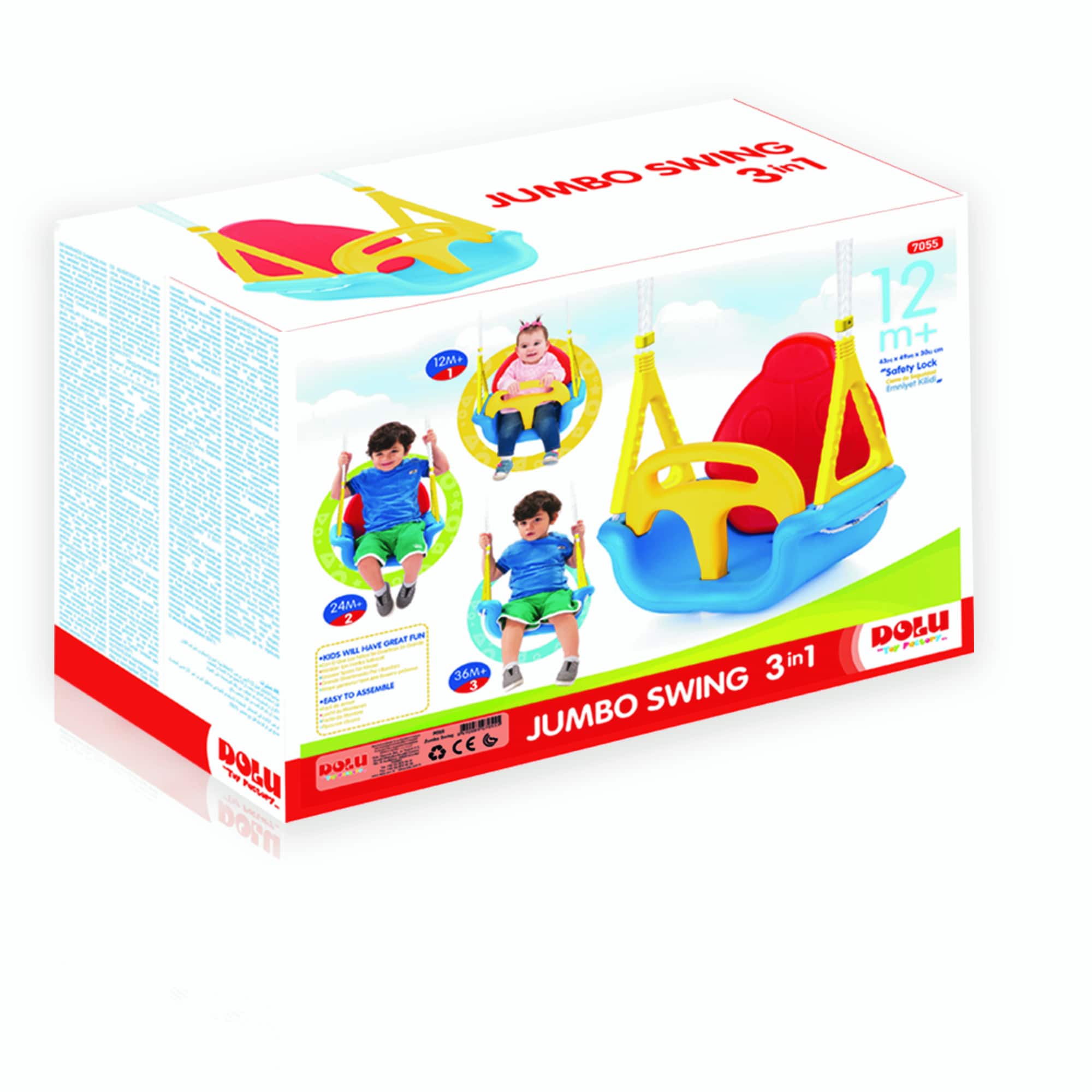 Dolu Toys Deluxe Children's 3-In-1 Safety Swing